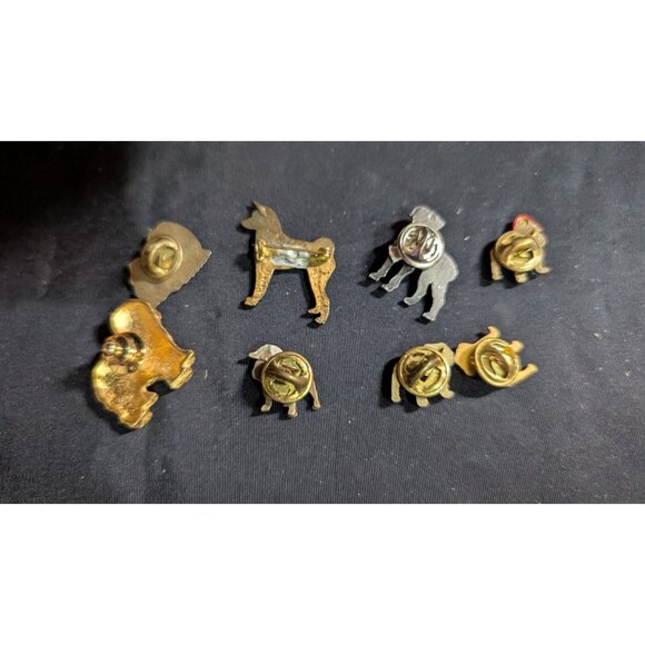Vintage Dog Lapel Pin Set Metal Collectibles Bulldog Shih Tzu Shepherd Designs - Picture 4 of 6